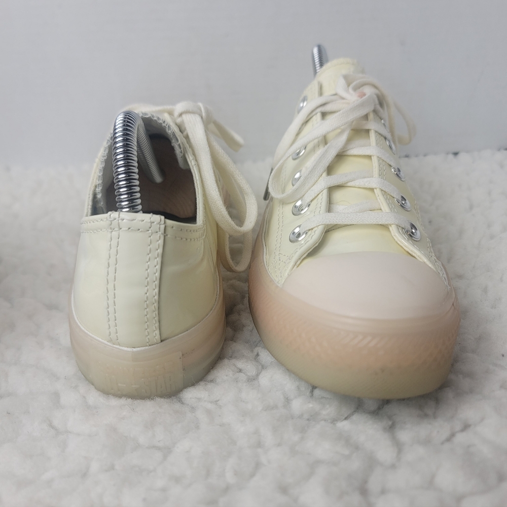Converse Chuck Taylor All Star Lift Ox Egret White Teal Tint Platform W9 - Picture 7 of 10
